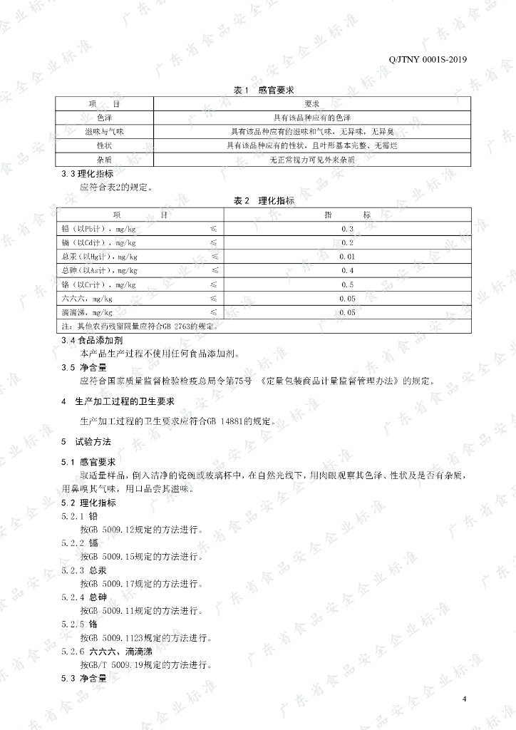 Q/JTNY 0001S-2019 标准预览