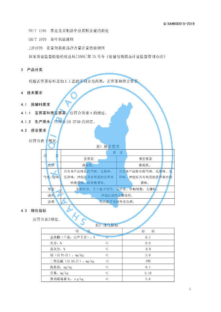 Q/XAHB 0001S-2019 标准预览
