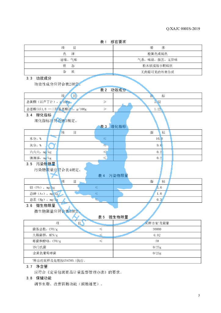 Q/XAJC 0001S-2019 标准预览