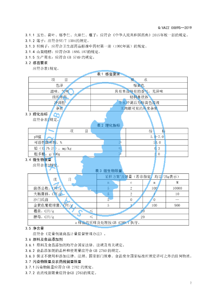 Q/XAZZ 0009S-2019 标准预览