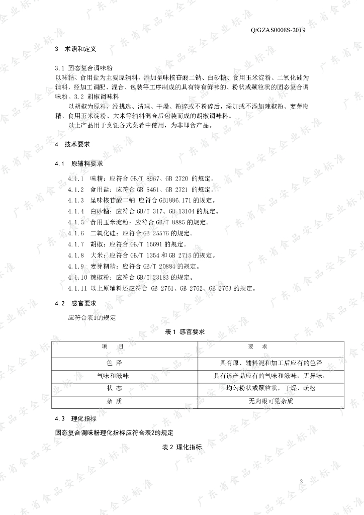 Q/GZAS 0008S-2019 标准预览
