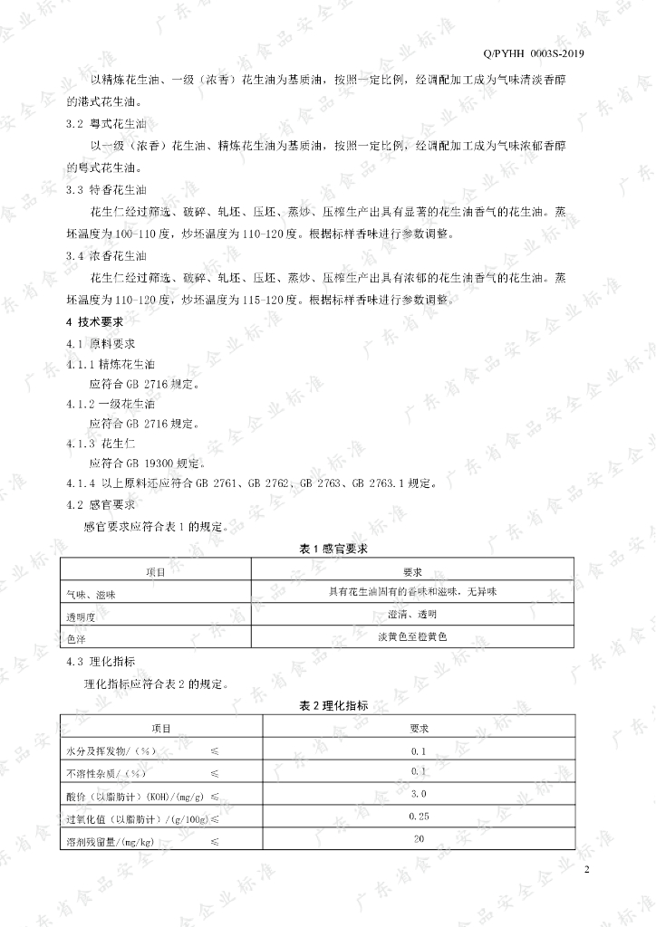 Q/PYHH 0003S-2019 标准预览