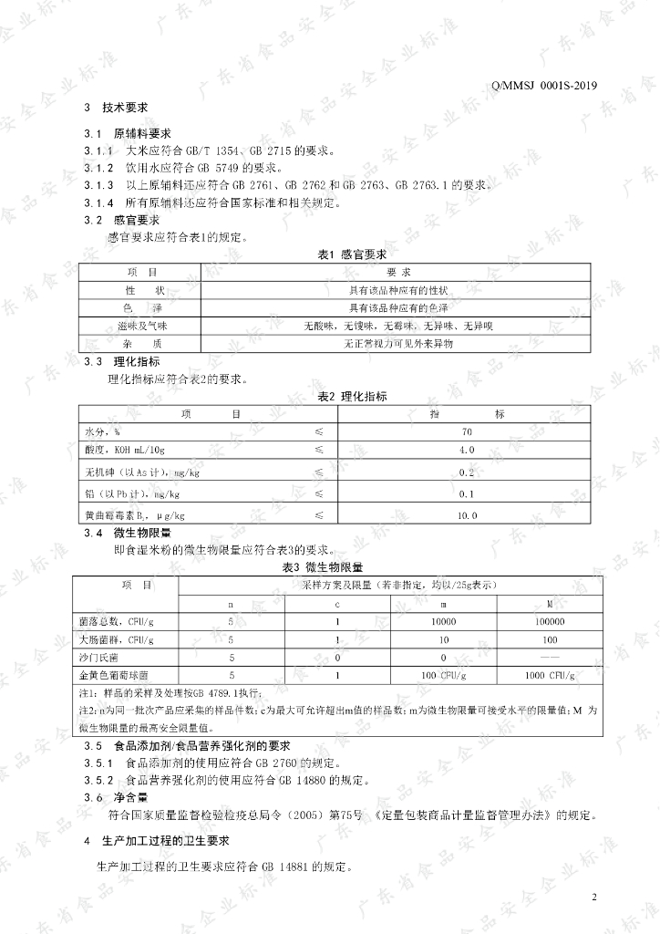 Q/MMSJ 0001S-2019 标准预览