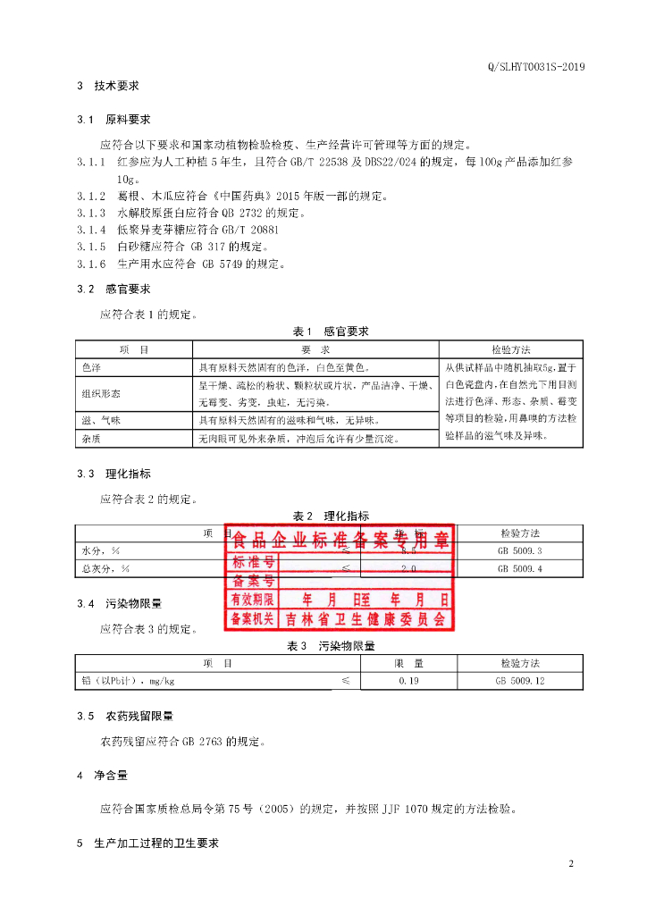 Q/SLHYT 0031S-2019 标准预览