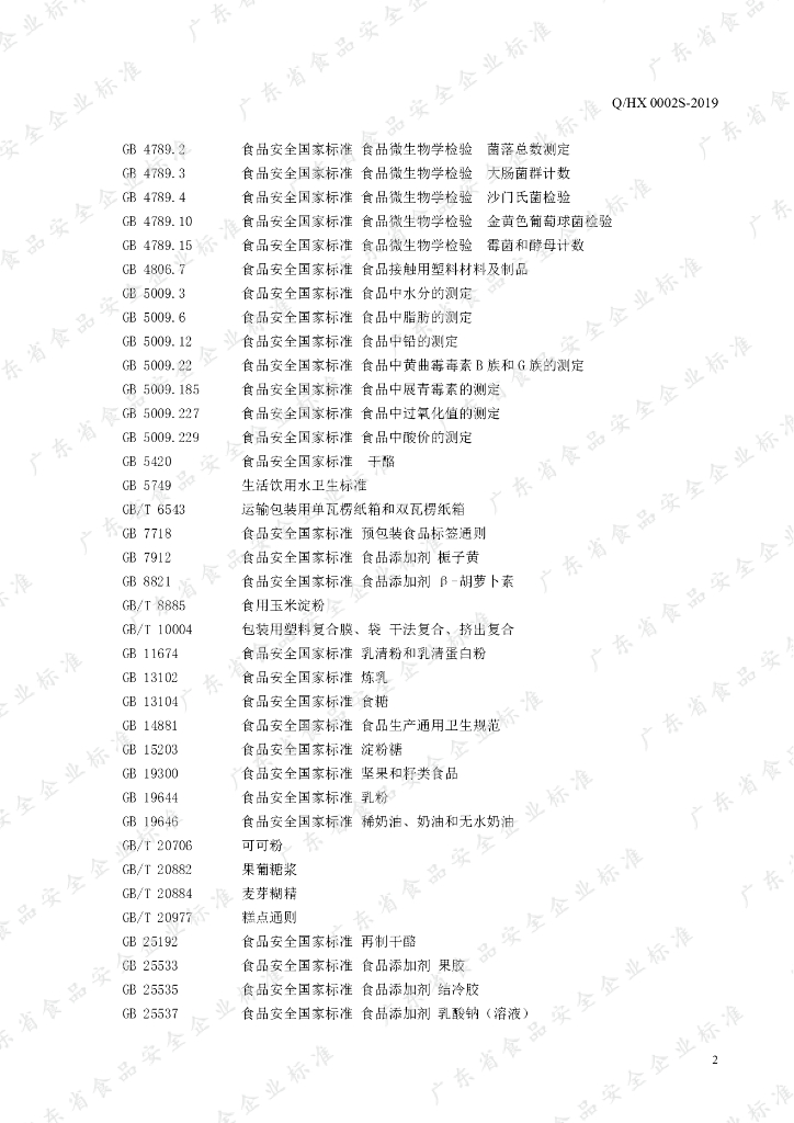 Q/HX 0002S-2019 标准预览