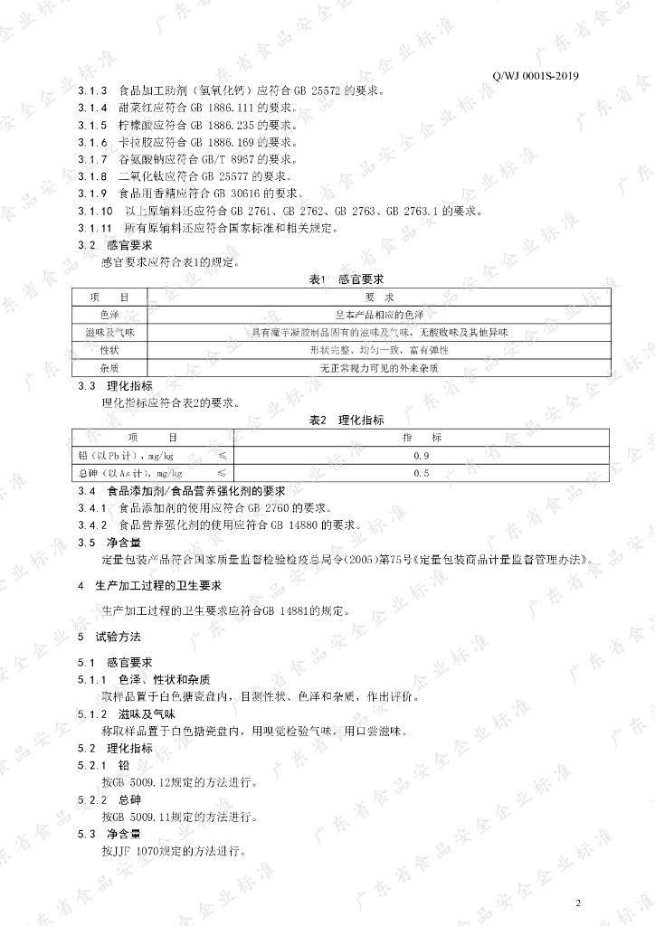 Q/WJ 0001S-2019 标准预览