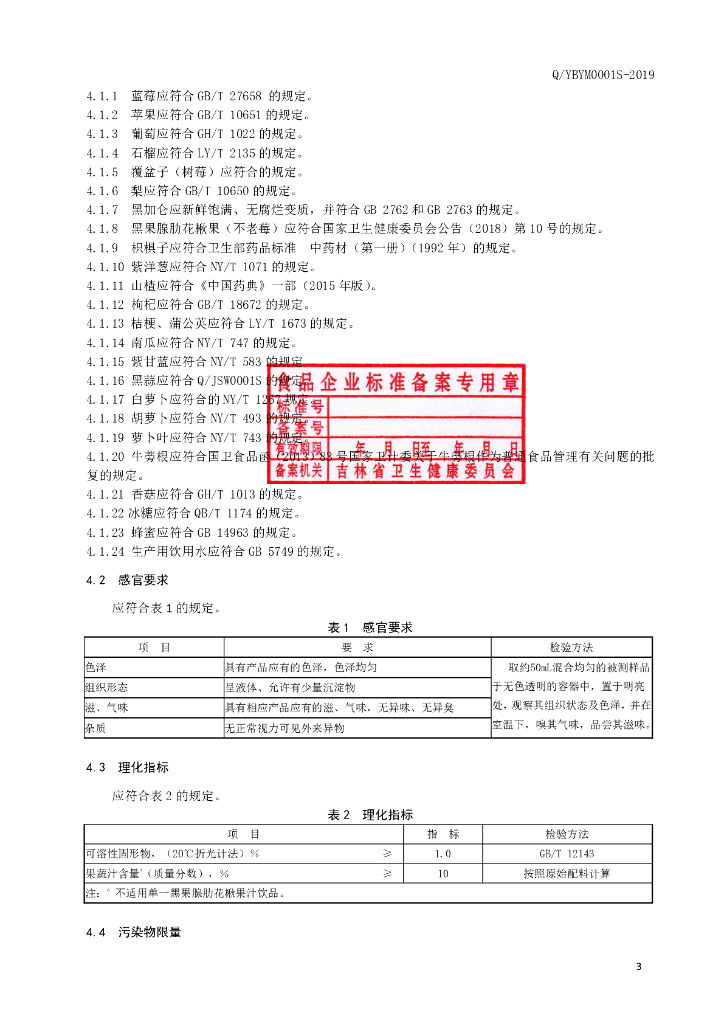 Q/YBYM 0001S-2019 标准预览