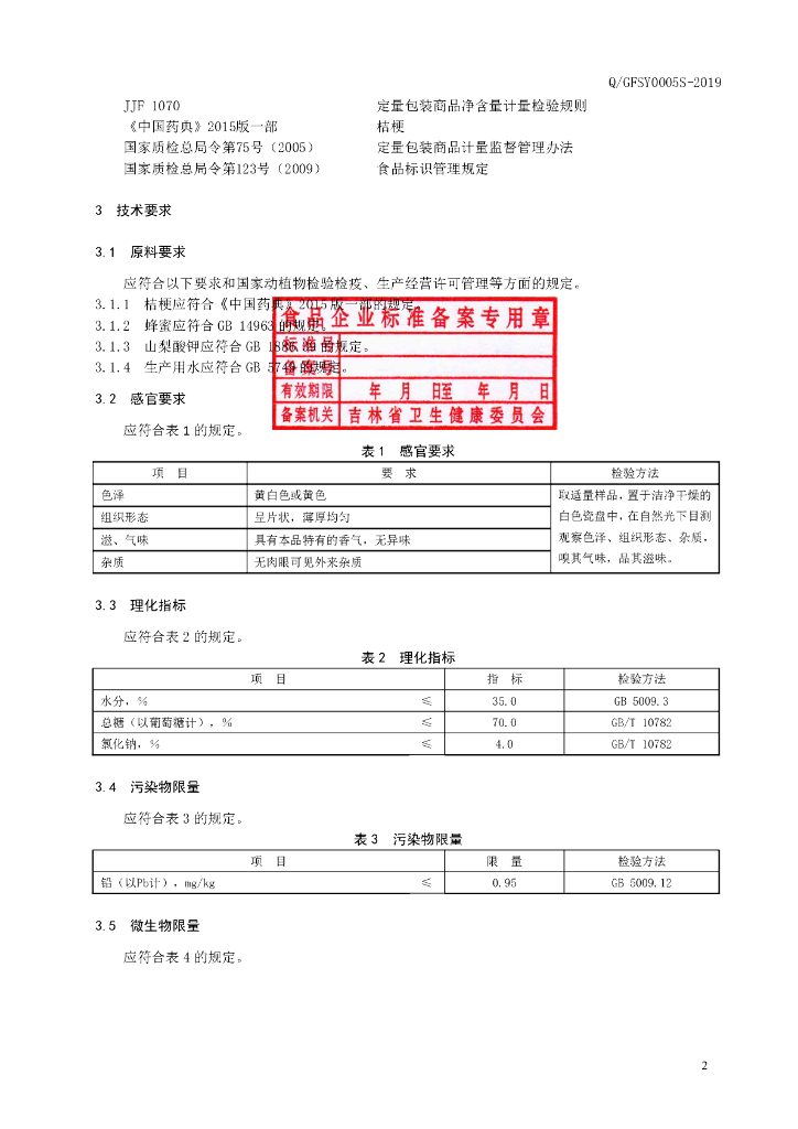 Q/GFSY 0005S-2019 标准预览