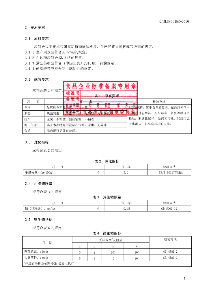 Q/JLZH 0045S-2019 标准预览
