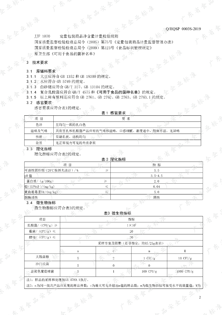 Q/HQSP 0003S-2019 标准预览