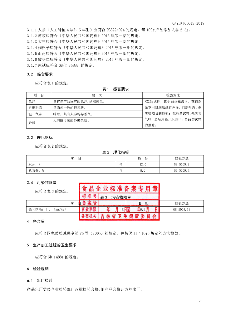 Q/YBKJ 0001S-2019 标准预览