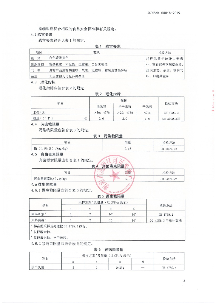 Q/HSKK 0001S-2019 标准预览