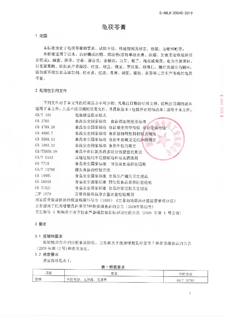 Q/ANLH 0004S-2019 标准预览