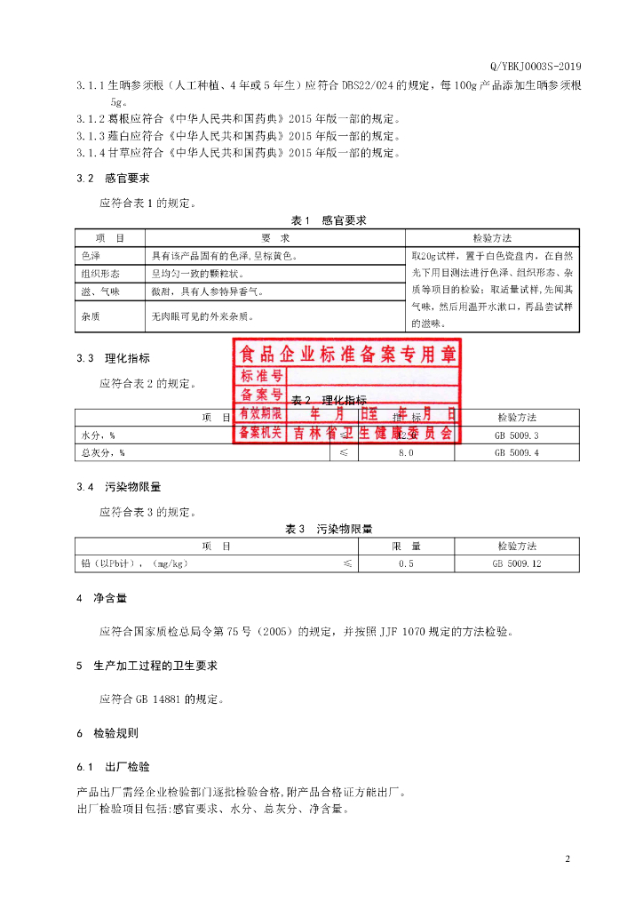 Q/YBKJ 0003S-2019 标准预览
