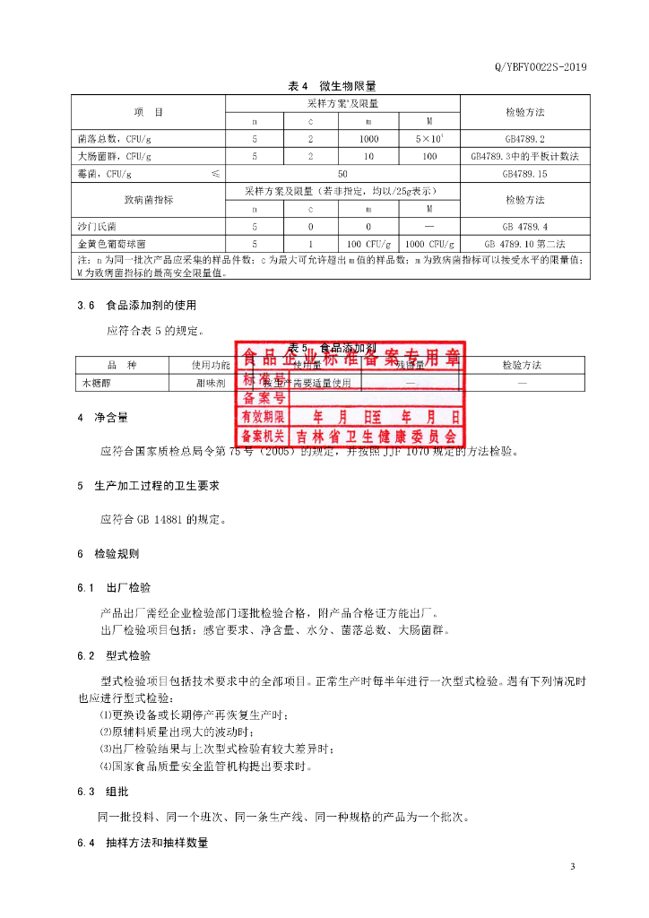 Q/YBFY 0022S-2019 标准预览