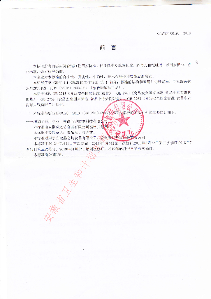 Q/AYZF 0019S-2019 标准预览