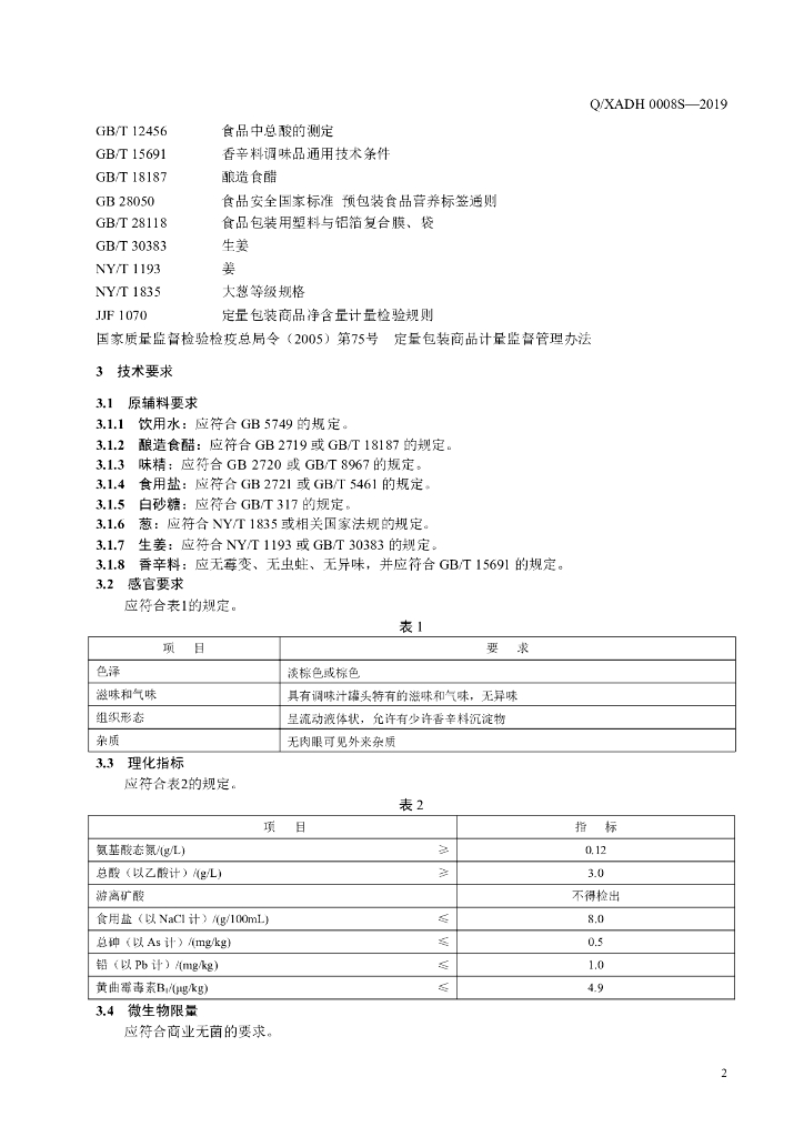 Q/XADH 0008S-2019 标准预览