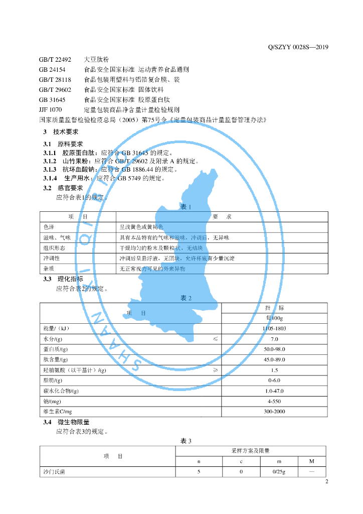 Q/SZYY 0028S-2019 标准预览