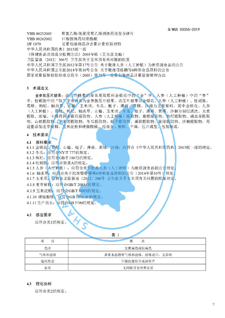 Q/MGS 0035S-2019 标准预览