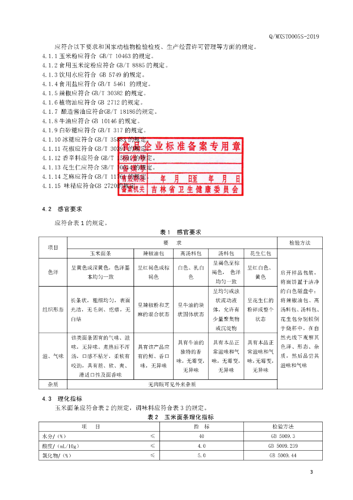 Q/MXST 0005S-2019 标准预览