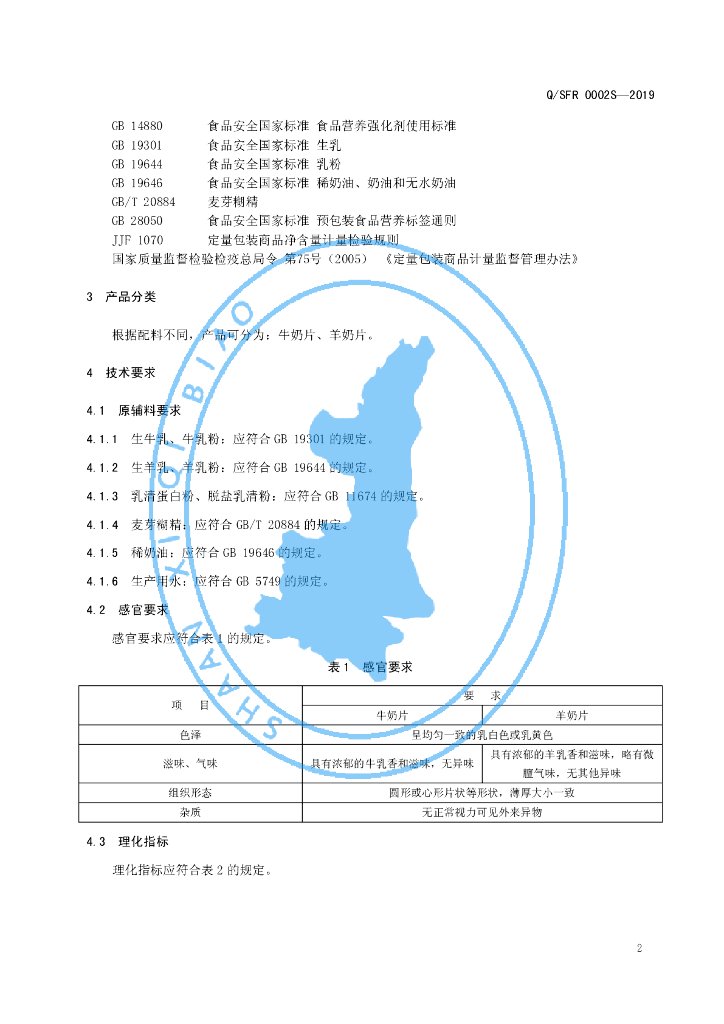 Q/SFR 0002S-2019 标准预览
