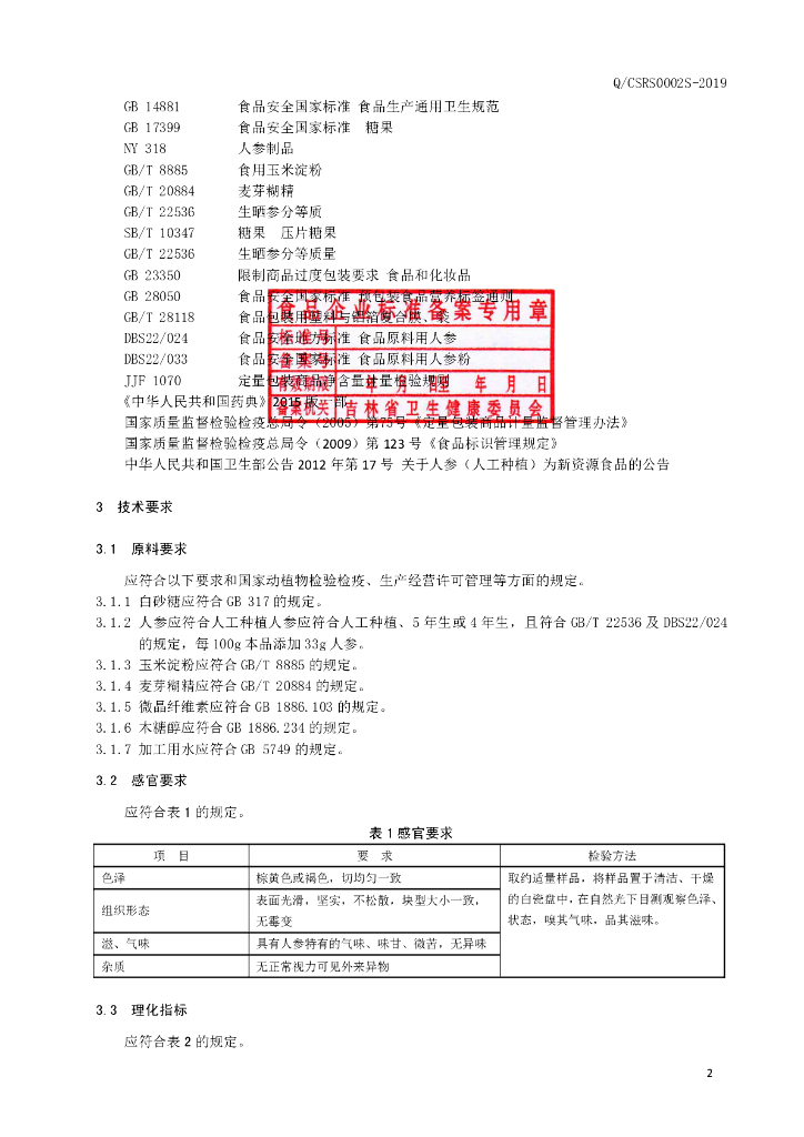Q/CSRS 0002S-2019 标准预览