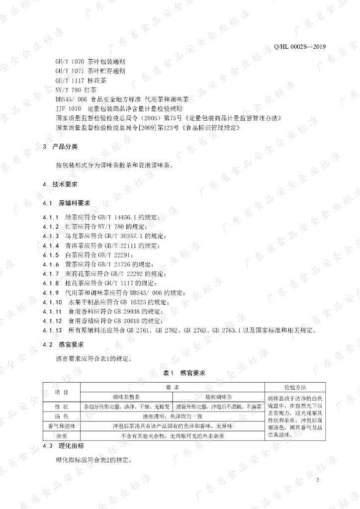 Q/HL 0002S-2019 标准预览