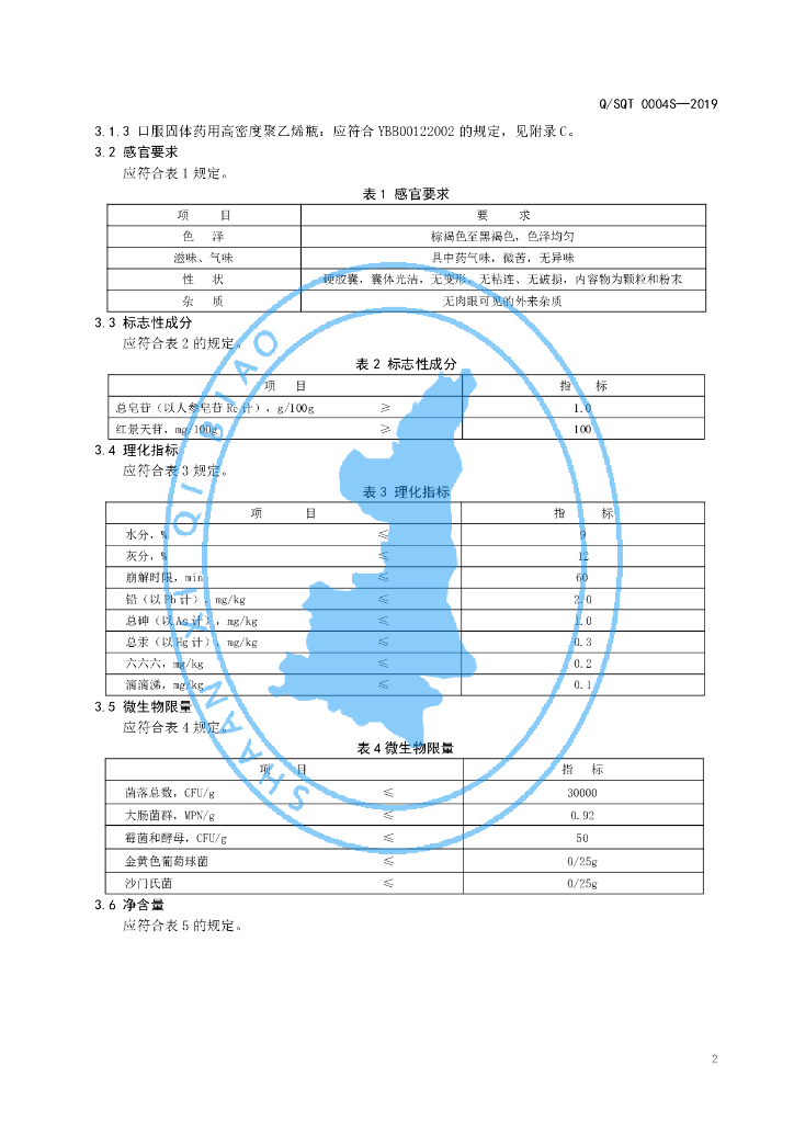 Q/SQT 0004S-2019 标准预览