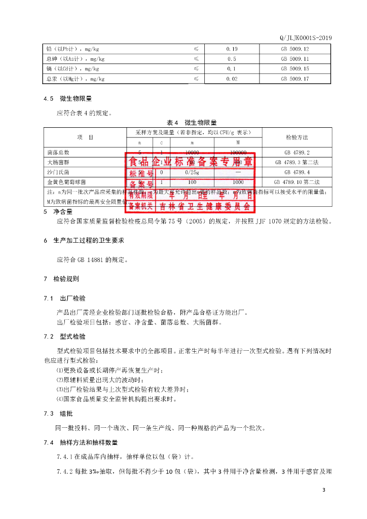 Q/JLJK 0001S-2019 标准预览