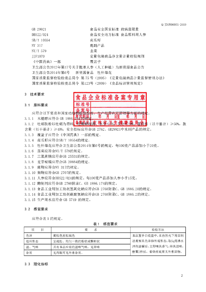 Q/JDSW 0005S-2019 标准预览