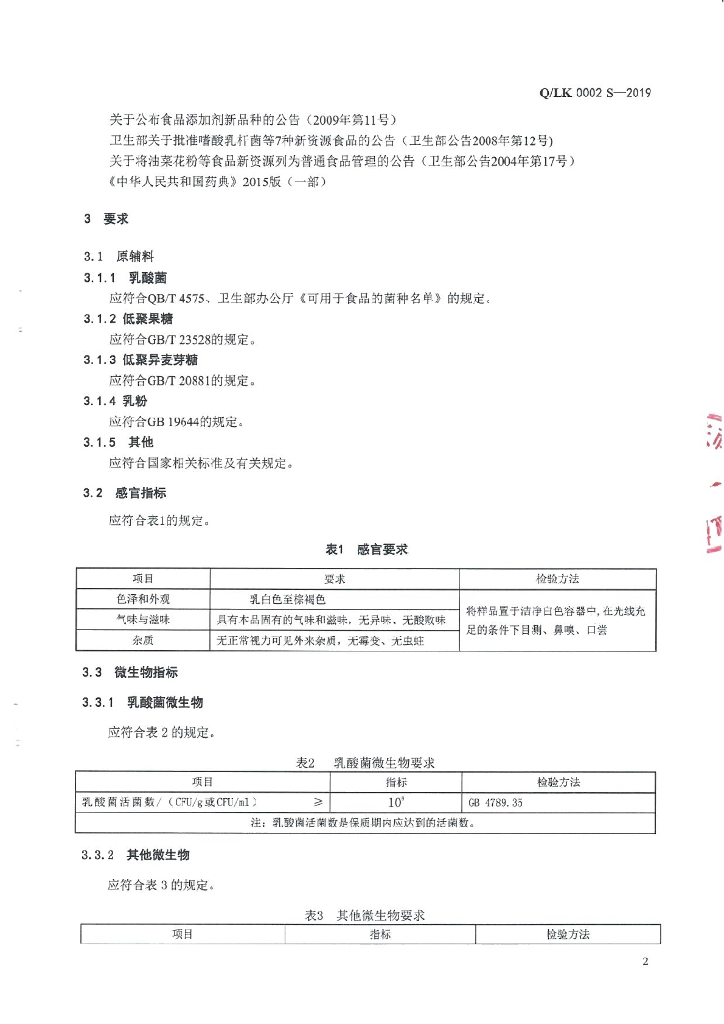 Q/LK 0002S-2019 标准预览