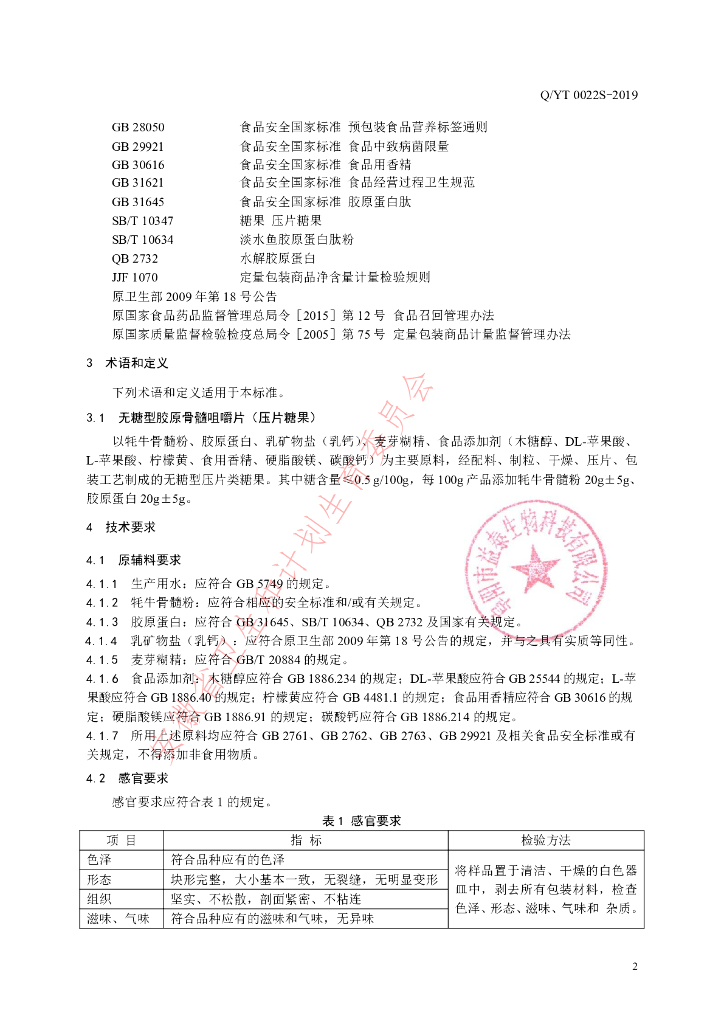 Q/YT 0022S-2019 标准预览