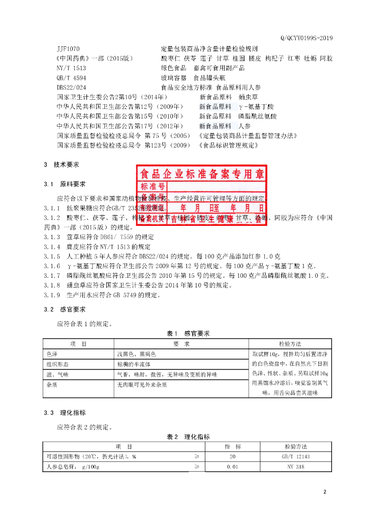 Q/QCYY 0199S-2019 标准预览