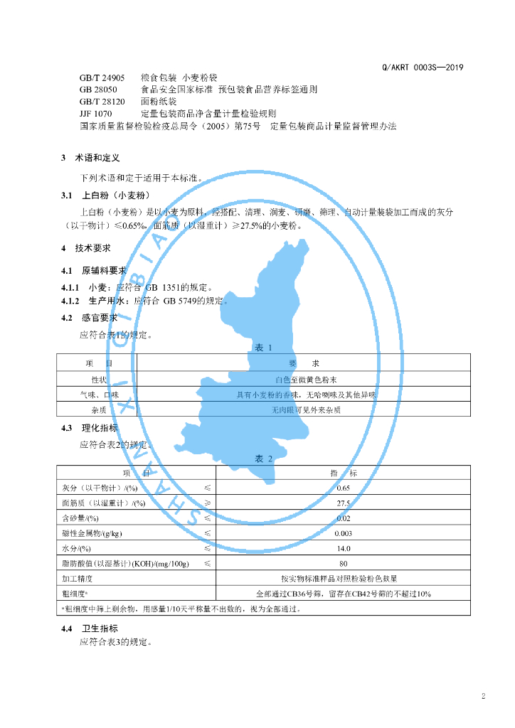 Q/AKRT 0003S-2019 标准预览