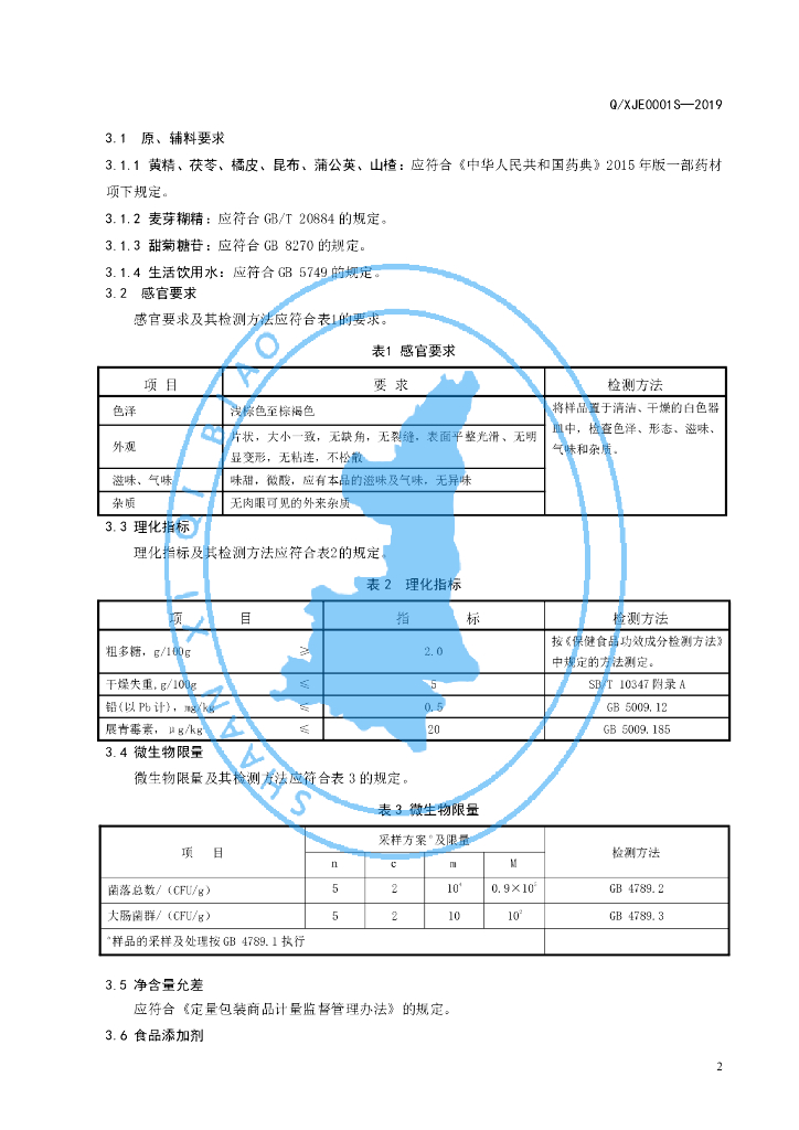 Q/XJE 0001S-2019 标准预览