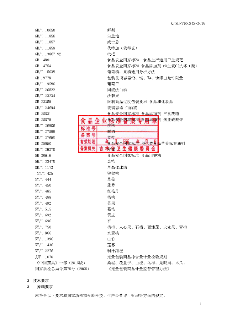 Q/SLHYT 0024S-2019 标准预览