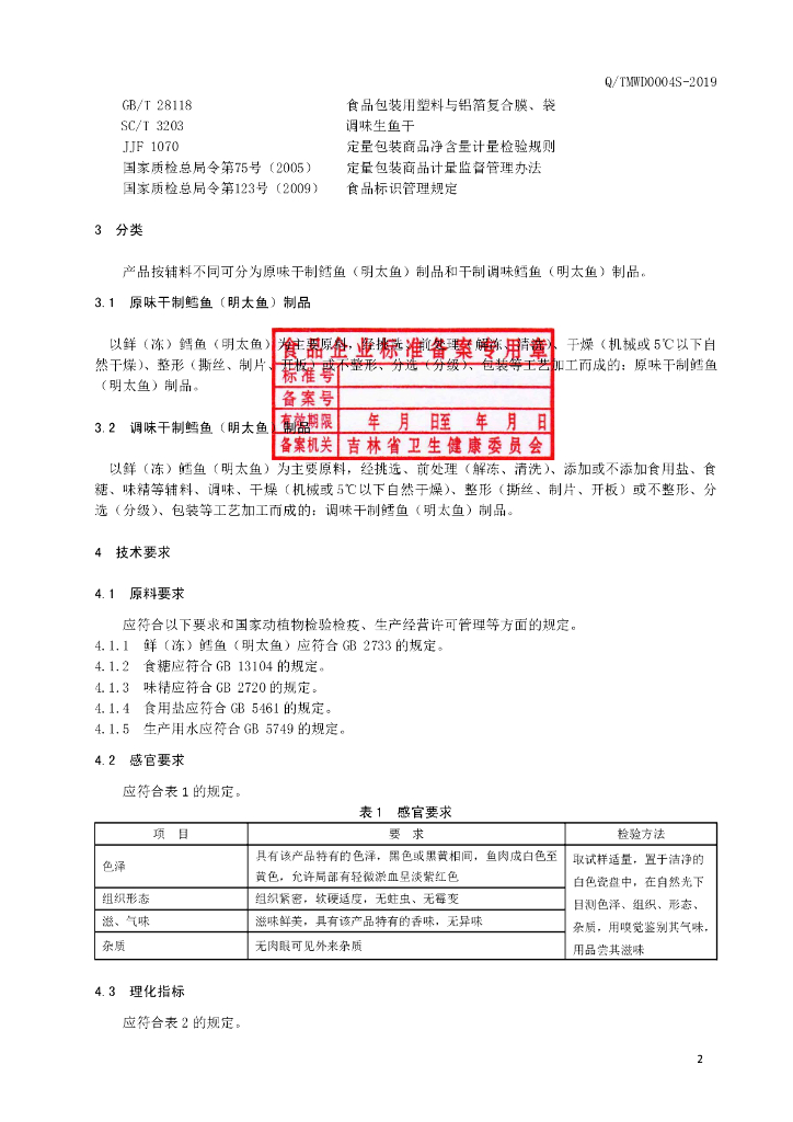 Q/TMWD 0004S-2019 标准预览