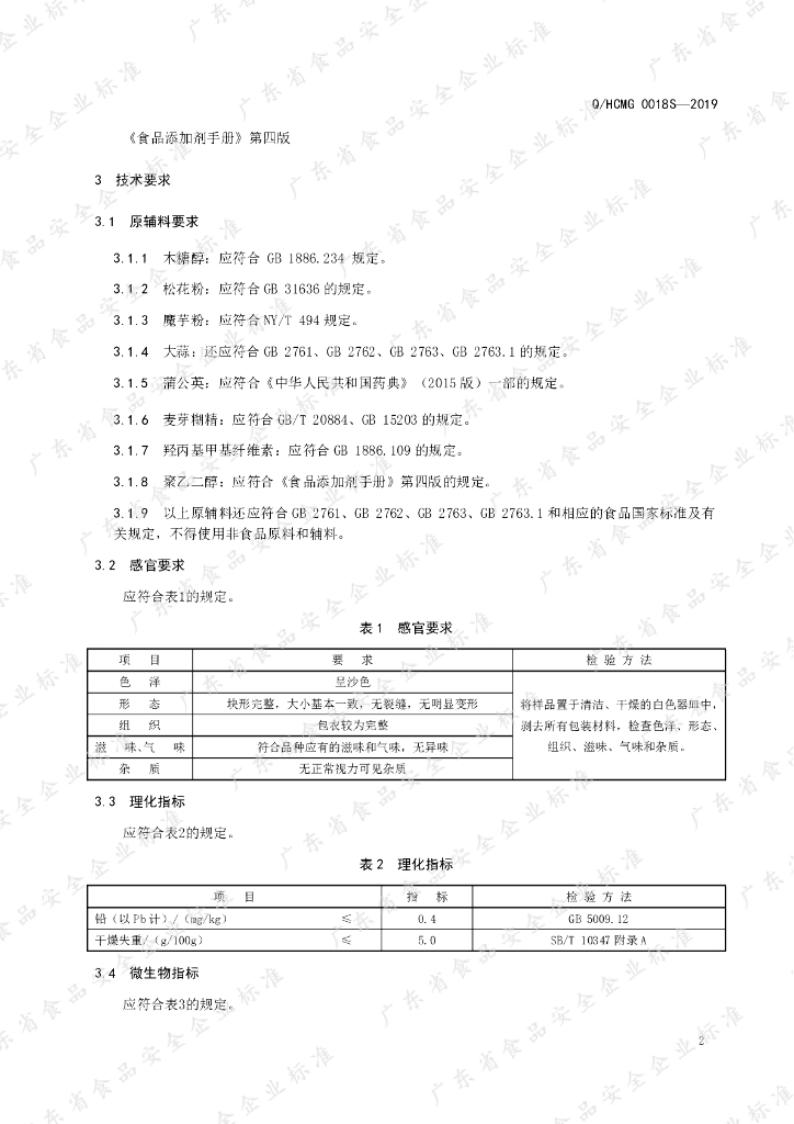 Q/HCMG 0018S-2019 标准预览