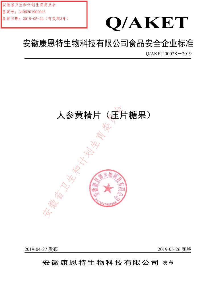 Q/AKET 0002S-2019 标准预览