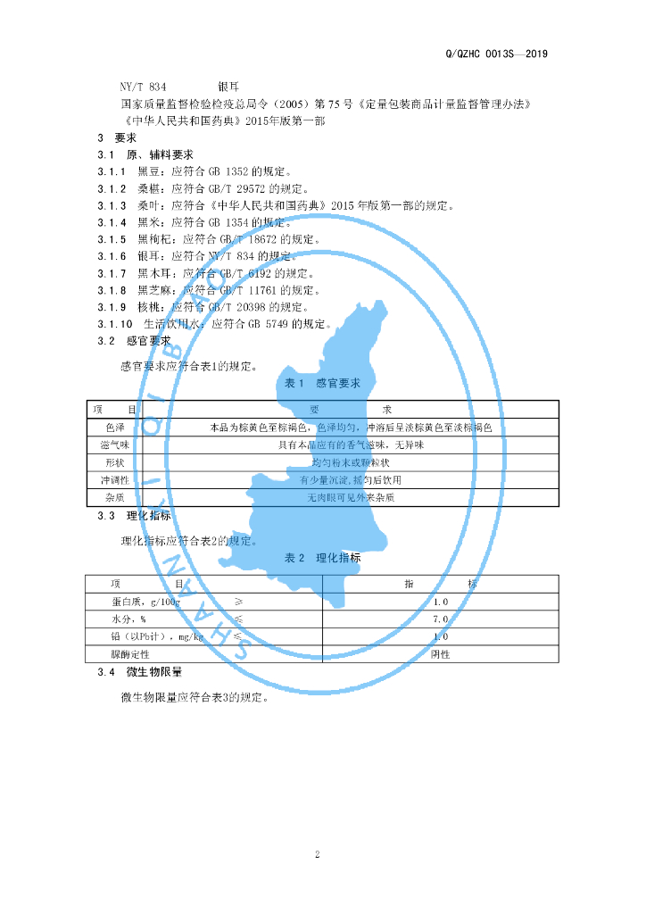 Q/QZHC 0013S-2019 标准预览
