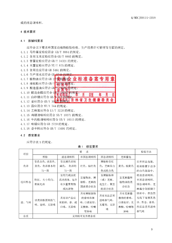 Q/MDCJ 0011S-2019 标准预览