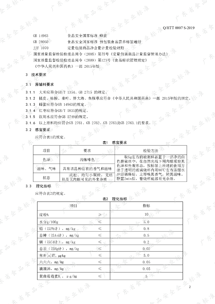 Q/HTT 0007S-2019 标准预览