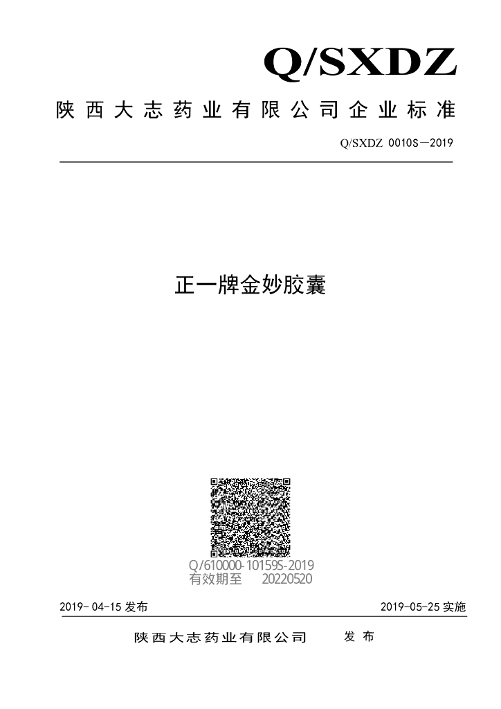 Q/SXDZ 0010S-2019 标准预览