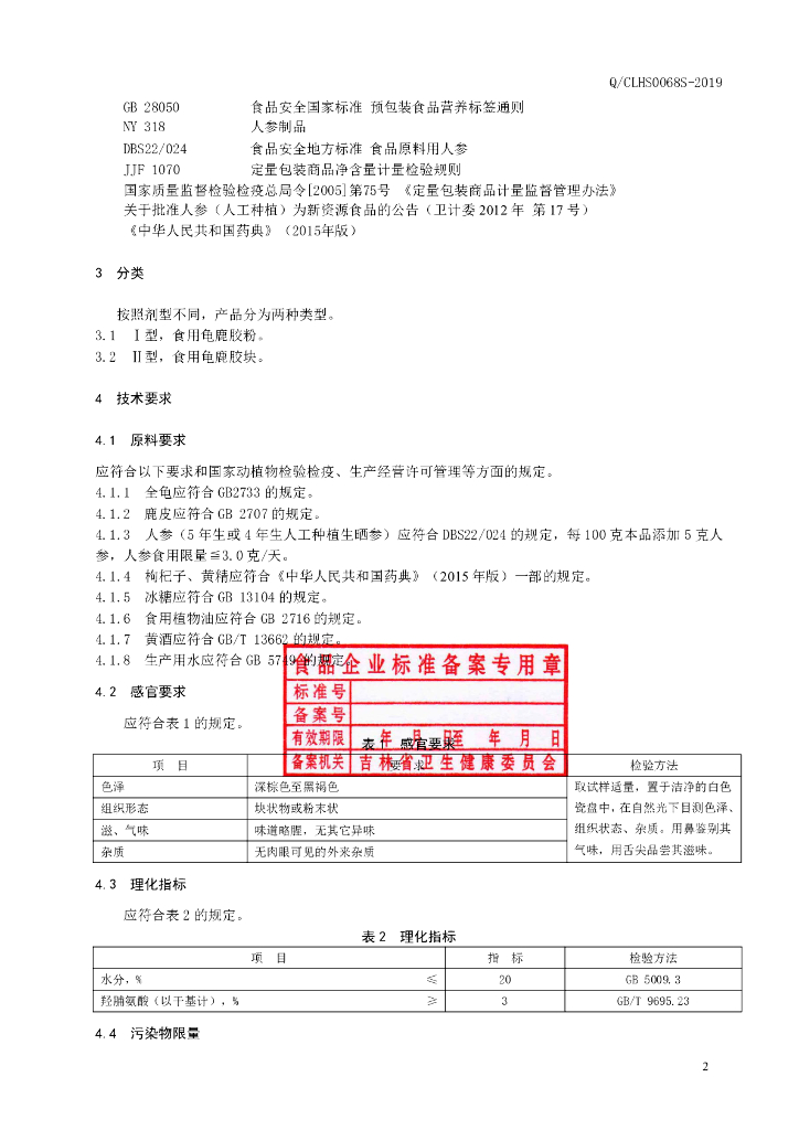 Q/CLHS 0068S-2019 标准预览