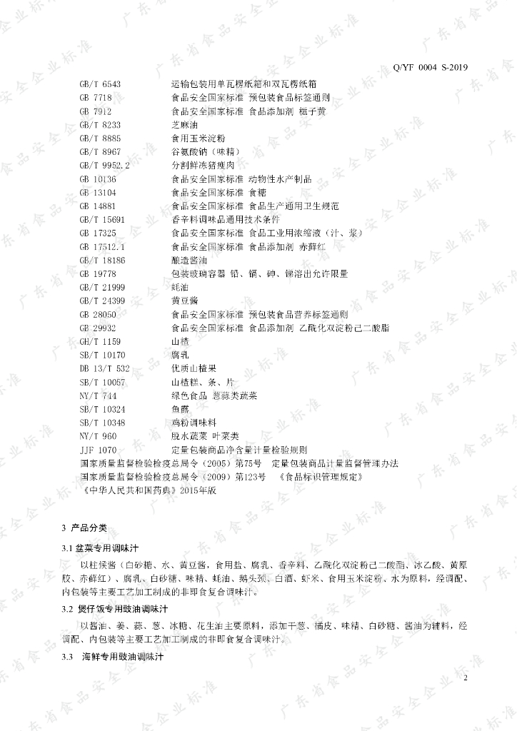 Q/YF 0004S-2019 标准预览