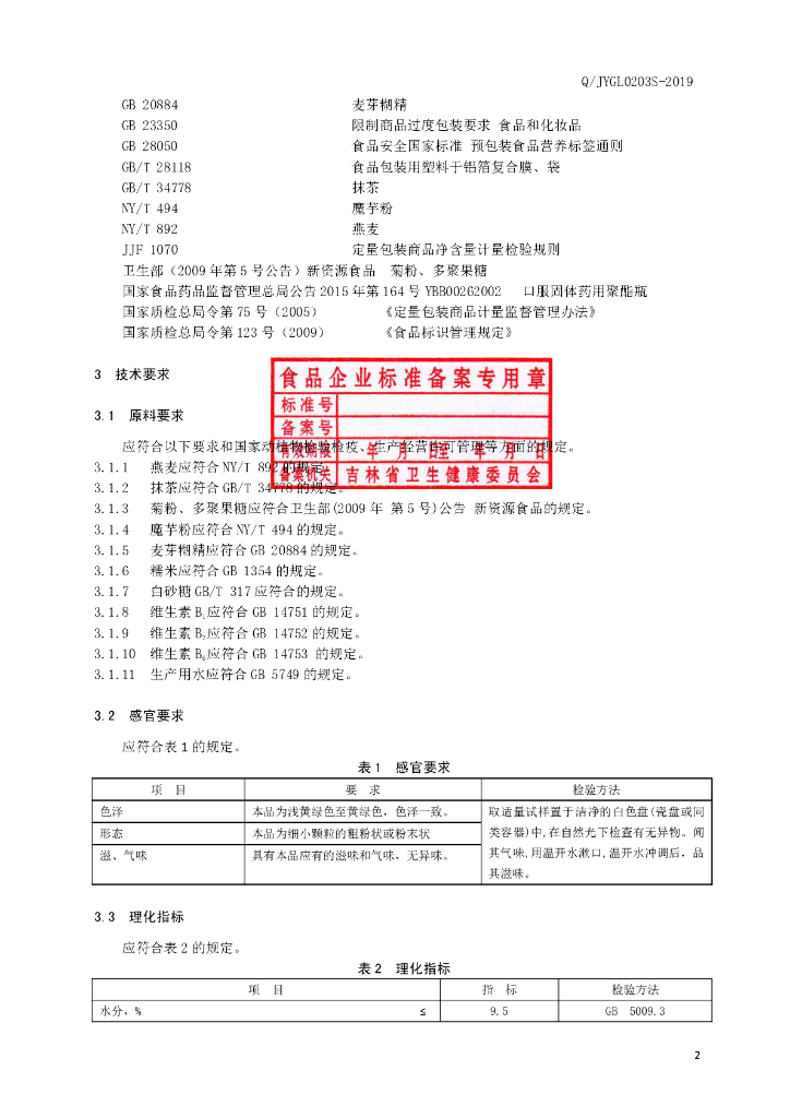 Q/JYGL 0203S-2019 标准预览
