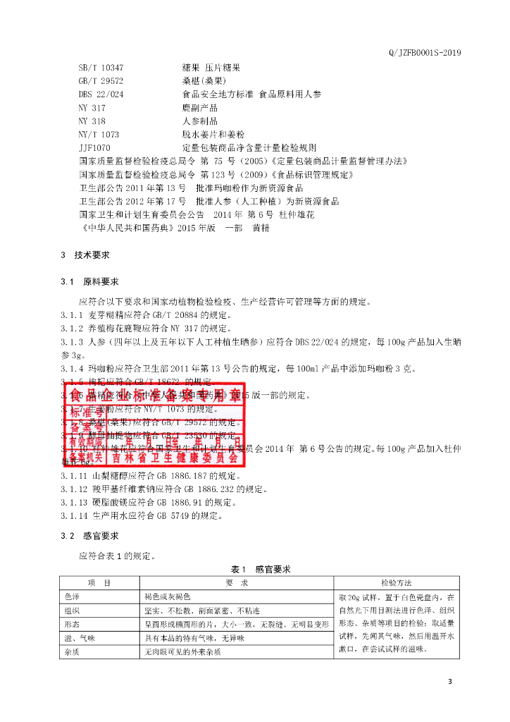 Q/JZFB 0001S-2019 标准预览