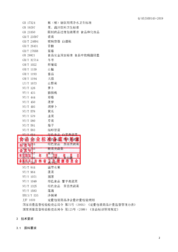 Q/ADJS 0014S-2019 标准预览