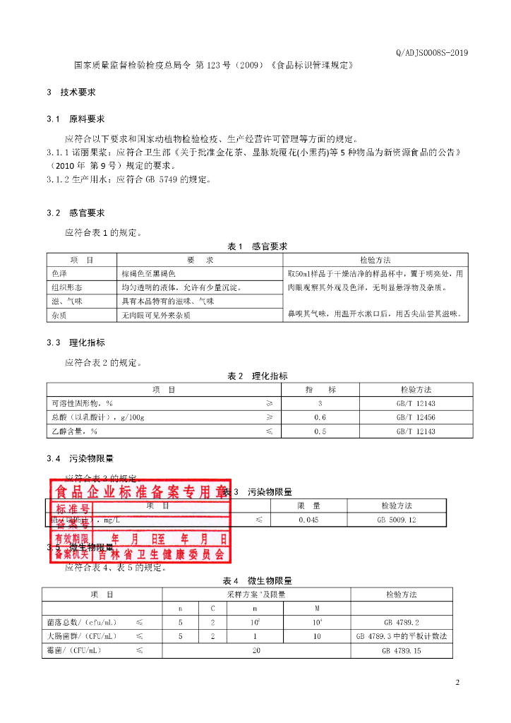 Q/ADJS 0008S-2019 标准预览