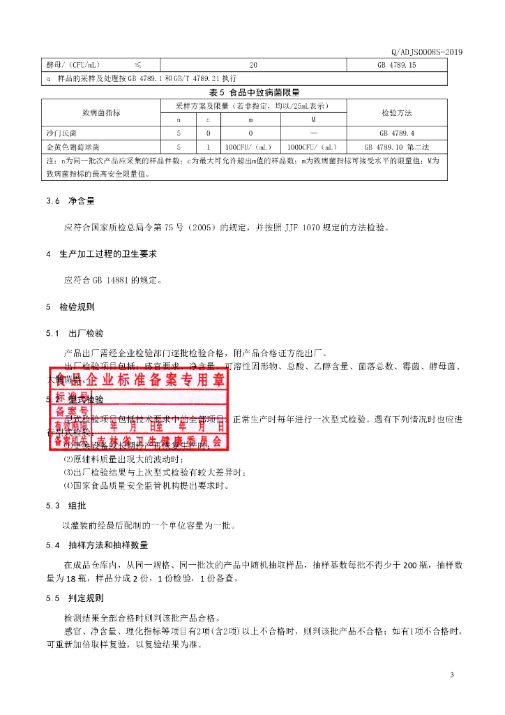 Q/ADJS 0008S-2019 标准预览